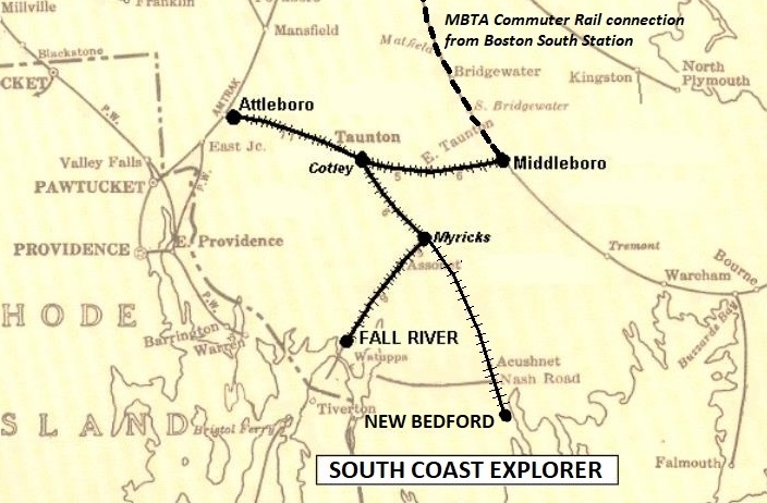 South Coast Explorer route map